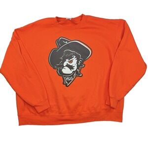 Mens Champion OSU Cowboys Sweatshirt Oklahoma State NCAA Orange Size 2XL